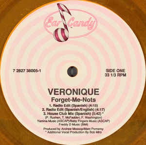 Veronique - Forget Me Nots - M- 12" Single Gold Vinyl 1991 Ear Candy USA - Electronic / House
