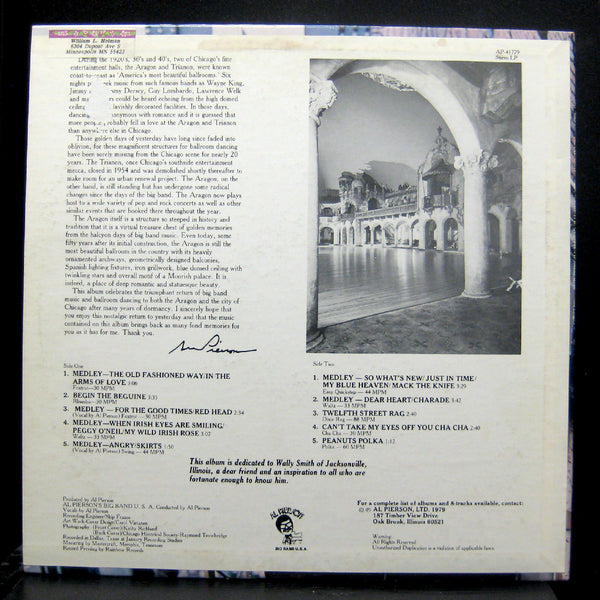 Al Pierson - Dance In The Old Fashioned Way LP VG+ AP-41779 Private Press Jazz - Shuga Records