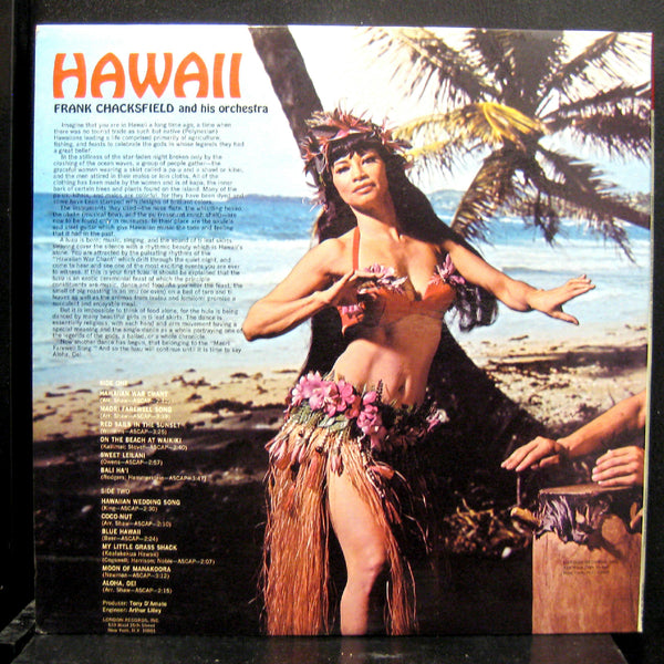Frank Chacksfield And His Orchestra Hawaii LP Mint- SP 44087 UK Vinyl Stereo - Shuga Records