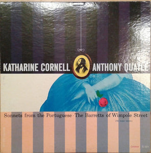 Katharine Cornell, Anthony Quayle ‎– Sonnets From The Portuguese - The Barretts Of Wimpole Street - Mint- Lp Record 1956 Caedmon USA Mono Original Vinyl - Spoken Word - Shuga Records