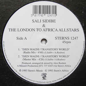 Sali Sidibe & The London To Africa Allstars – Djen Magni / Transitory World - New 12" Single 1993 Stern's Music UK Vinyl - Ambient / African