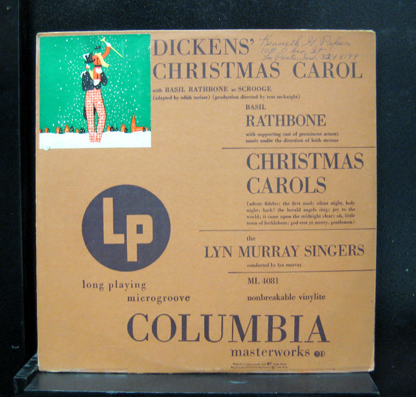 Charles Dickens - Christmas Carol LP VG ML 4081 Mono CBS 1949 Vinyl USA RARE - Shuga Records
