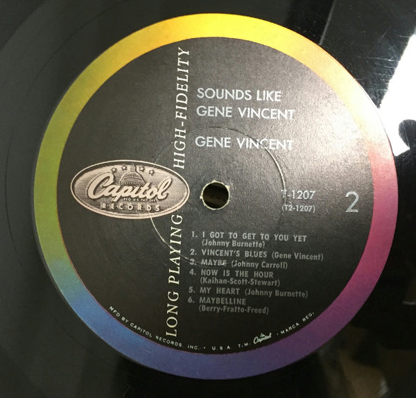 Gene Vincent - Sounds Like Gene Vincent - VG (VG- low grade cover) LP Record 1959 Capitol USA Mono Original Vinyl - Rock & Roll - Shuga Records