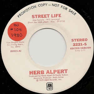 Herb Alpert and the T.J.B. ‎– Fox Hunt - Mint- 45RPM 7" Single 1979 A&M Records USA - Jazz / Disco