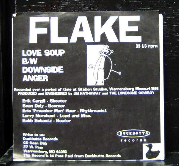 Flake - Hicks Don't Buy Vinyl Mint- 7" Vinyl Record USA 1993 Duckbutta U-36836M - Shuga Records