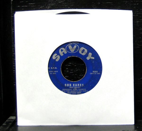 Evangelist Rosie Wallace - God Cares VG 7" Vinyl 45 Gospel Soul 1963 Savoy 4202