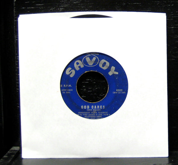 Evangelist Rosie Wallace - God Cares VG 7" Vinyl 45 Gospel Soul 1963 Savoy 4202 - Shuga Records