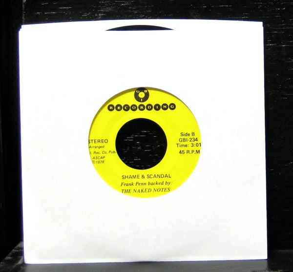 Frank Penn - Gotta Stay In The Bush / Shame & Scandel VG+ 7" Island Funk GBI 234 - Shuga Records