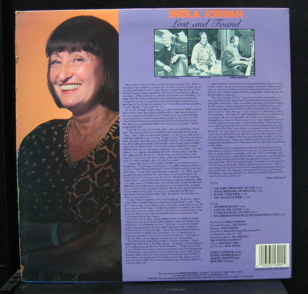 Sheila Jordan - Lost And Found - VG+ LP Record 1990 Muse USA Vinyl - Jazz - Shuga Records