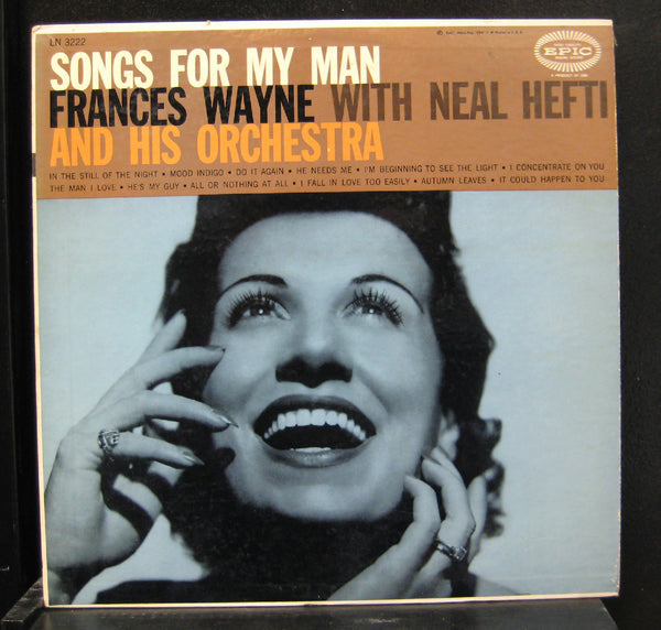 Frances Wayne - Songs for My Man LP VG+ LN 3222 Mono 1st Epic 1956 Vinyl Record - Shuga Records