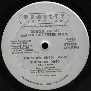 Doug E. Fresh And The Get Fresh Crew - The Show VG - 12" Single 1985 Reality USA - Hip Hop