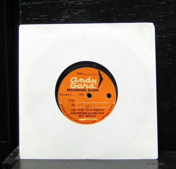 Andy Gard Recording Blank VG 6 1/2" Private Press Female USA General Molds - Shuga Records