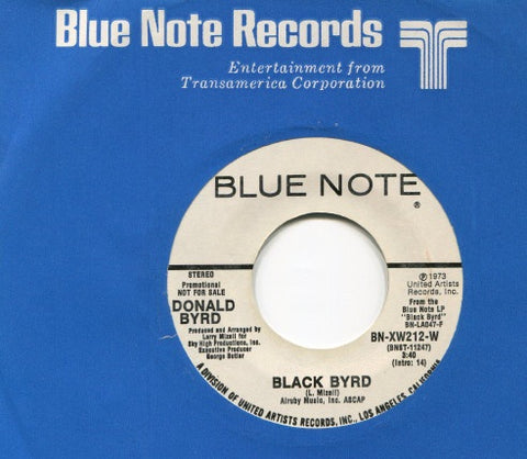 Donald Byrd ‎- Black Byrd - VG Promo 7" Single 45rpm Blue Note - Jazz / Funk / Soul