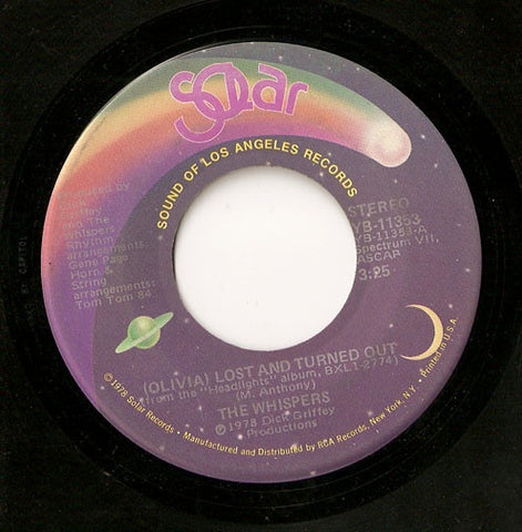 The Whispers ‎– (Olivia) Lost And Turned Out - VG+ 45rpm 1978 USA - Soul