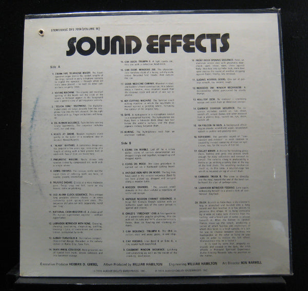 Various - Sound Effects Volume 16 - New LP Record 1974 Audio Fidelity USA Vinyl - Special Effects / Field Recording - Shuga Records