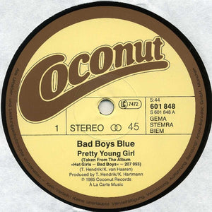 Bad Boys Blue ‎- Pretty Young Girl - VG- (Low) 12" Single 45 RPM 1985 Germany - Italo Disco