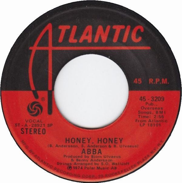 ABBA ‎- Honey, Honey / Dance (While The Music Still Goes On) - VG+ 7" Single 45 RPM 1974 USA - Pop / Europop