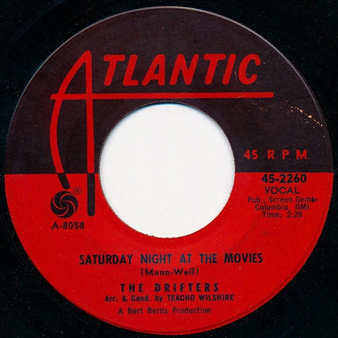The Drifters - Saturday Night At The Movies / Spanish Lace - VG 7" Single 45RPM 1964 Atlantic USA - R&B