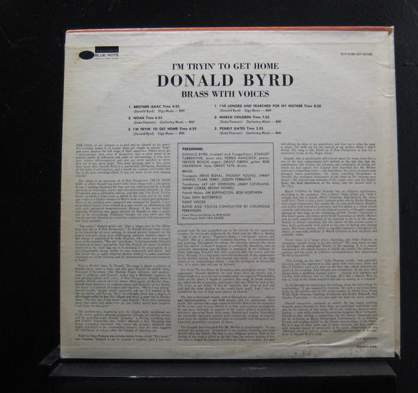 Donald Byrd - I'm Tryin' To Get Home - Brass With Voices LP Mint- BST-84188 - Shuga Records