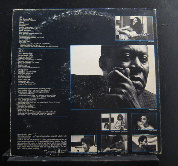 Memphis Slim - Blue Memphis - VG+ LP Record 1971 Warner USA Original Vinyl & Insert - Blues / Electric Blues - Shuga Records