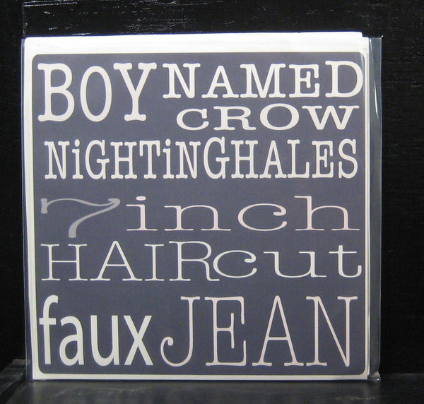 Nightinghales - A Boy Named Crow / Faux Jean MINT- Split 7" Blue Vinyl MINI 708 - Shuga Records