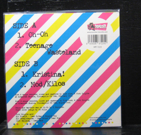 Fuck Knights - Oh-Oh EP MINT- 7" Vinyl 45 Spain 2009 Munster MR 7225 - Shuga Records