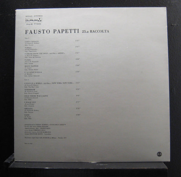 Fausto Papetti - 25a Raccolta LP Mint- AL 77390 Stereo Italy 1977 Vinyl Record - Shuga Records
