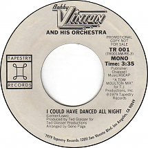 Bobby Vinton And His Orchestra ‎– I Could Have Danced All Night / Disco Polka - VG+ 7" Single 45 rpm 1979 Tapestry Promo - Disco