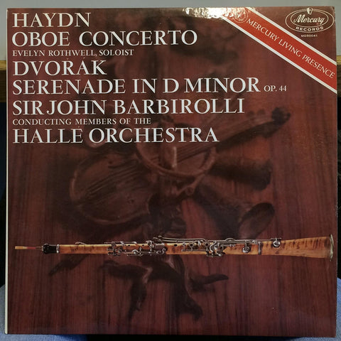Evelyn Rothwell With The Halle Orchestra - Haydn's Oboe Concerto & Dvorak's Serenade in D Minor VG+ - 1957 Mercury Mono USA - Classical