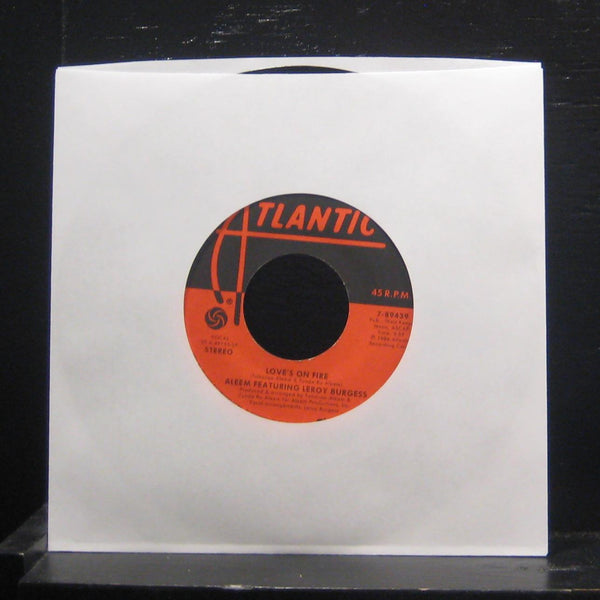Aleem Featuring Leroy Burgess - Love's On Fire 7" 7-89439 Atlantic 1986 Vinyl 45 - Shuga Records
