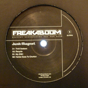 Junk Magnet ‎– Thrill Seekers - 12" Vinyl Record 2000  Freakaboom USA - Breakbeat
