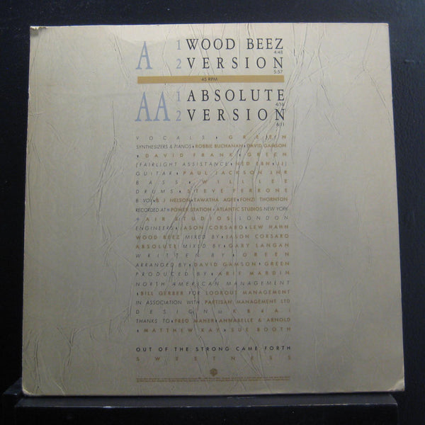 Scritti Politti - Wood Beez / Absolute - VG+ 12" Single Record 1984 Warner USA Vinyl - Synth-pop - Shuga Records