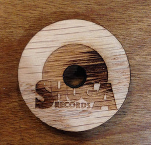 Shuga Records - X Winchester Craft (Chicago / Portland)- Wood 45 RPM / 7" Adapter - CUT AND ETCHED BY LIGHT AMPLIFICATION BY STIMULATED EMISSION OF RADIATION (lasers, bro)