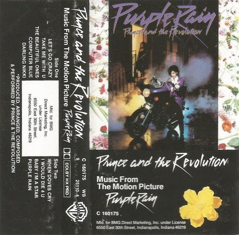 Prince And The Revolution ‎– (Music From The Motion Picture) Purple Rain - Used Cassette 1984 Warner Bros Tape - Rock / Funk / Soundtrack