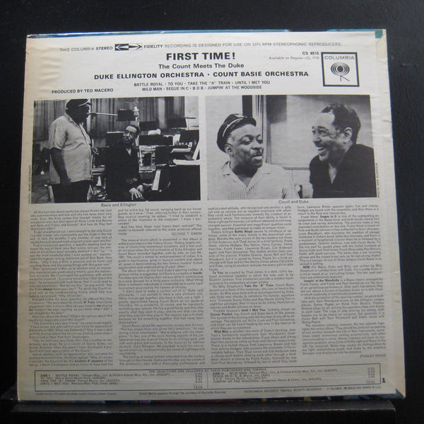 Duke Ellington And Count Basie - First Time! The Count Meets The Duke (1962) - VG+ LP Record 1970 Columbia USA Vinyl - Jazz / Big Band / Swing - Shuga Records
