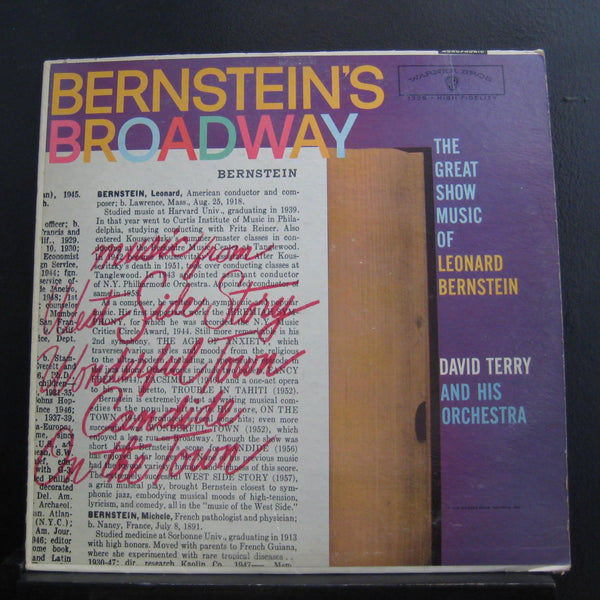 David Terry And His Orchestra - Bernstein's Broadway LP VG+ B 1325 Mono 1st 1959 - Shuga Records