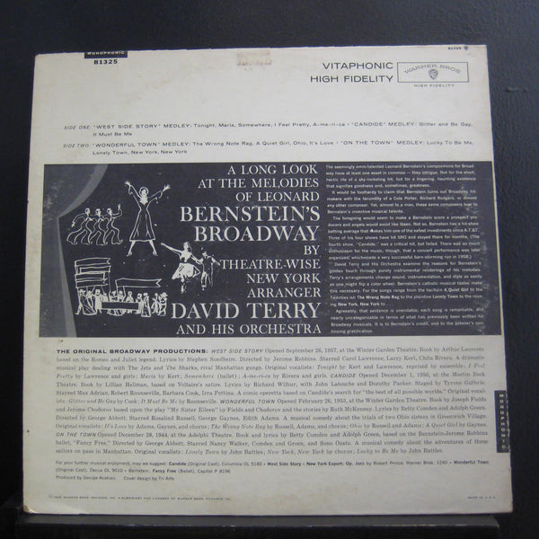 David Terry And His Orchestra - Bernstein's Broadway LP VG+ B 1325 Mono 1st 1959 - Shuga Records