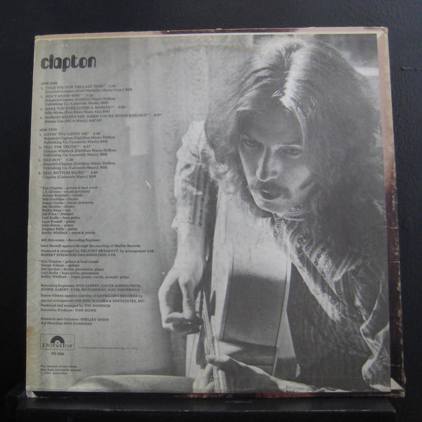 Eric Clapton – Clapton - VG+ LP Record 1973 Polydor USA Promo White Lavel Vinyl - Classic Rock / Blues Rock - Shuga Records