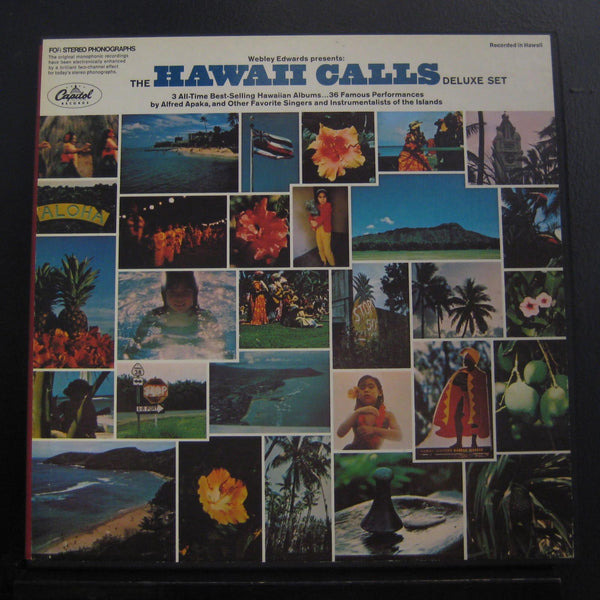 Webley Edwards - Presents: The Hawaii Calls - VG+ 3 LP Record Box Set 1968 Capitol USA Vinyl - Pacific / Exotica - Shuga Records