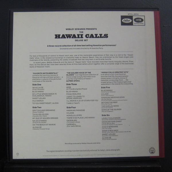 Webley Edwards - Presents: The Hawaii Calls - VG+ 3 LP Record Box Set 1968 Capitol USA Vinyl - Pacific / Exotica - Shuga Records