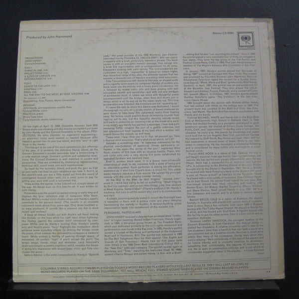John Handy Concert Ensemble - Projections - Mint- LP Record 1968 Columbia USA Original Vinyl - Jazz / Post Bop - Shuga Records