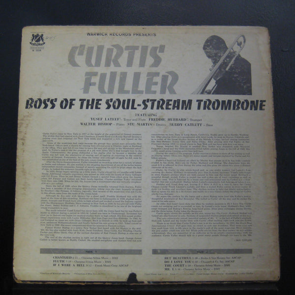 Curtis Fuller - Boss Of The Soul-Stream Trombone LP VG- W2038ST Vinyl Record - Shuga Records