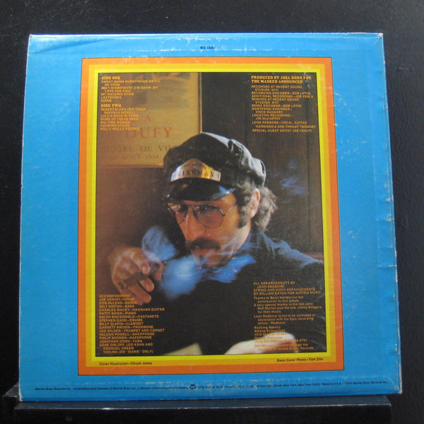 Leon Redbone - On The Track - VG+ LP Record 1975 Warner USA Vinyl - Delta Blues / Fusion / Jazz - Shuga Records