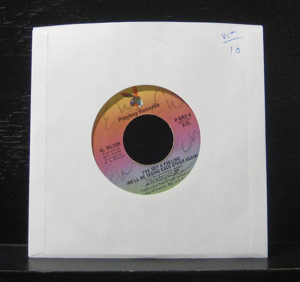 Al Wilson - I've Got A Feeling (We'll Be Seeing Each Other Again) 7" VG+ P 6062 - Shuga Records