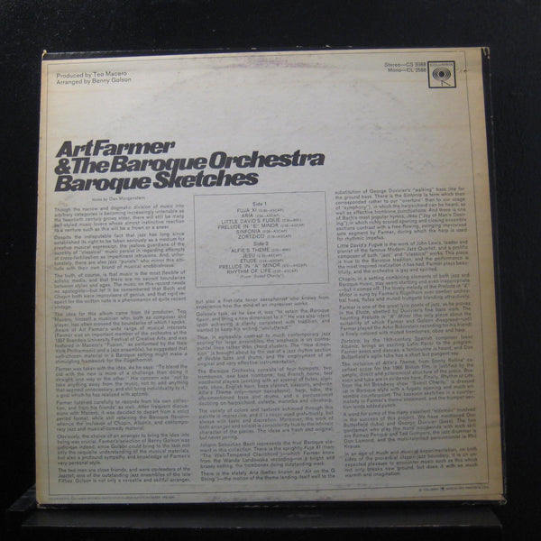 Art Farmer & The Baroque Orchestra - Baroque Sketches - Mint- LP Record 1966 Columbia USA Mono Original Vinyl - Jazz - Shuga Records