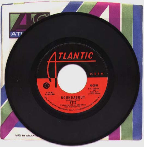 Yes ‎- Roundabout - VG+ 7" Single 45 RPM 1972 USA Rock / Prog Rock
