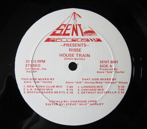 Risse ‎– House Train - VG 12" Single Record 1988 Silk Entertainment USA vinyl - Chicago House