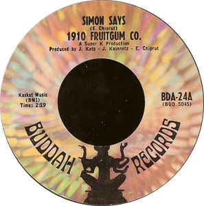 1910 Fruitgum Company ‎– Simon Says VG+ 7" 45 Single Record 1968 USA Vinyl - Pop