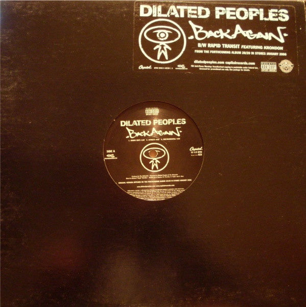 Dilated Peoples ‎- Back Again - VG+ 12" Single Promo 2005 USA - Rap / Hip Hop - Shuga Records