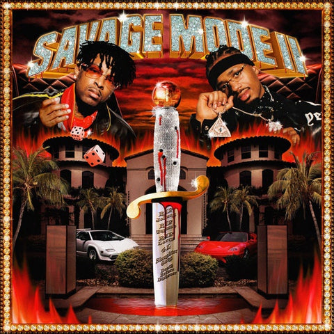 21 Savage & Metro Boomin - Savage Mode II - Mint- LP Record 2021 Epic Slaughter Gang Translucent Red Vinyl - Hip Hop / Trap - Shuga Records